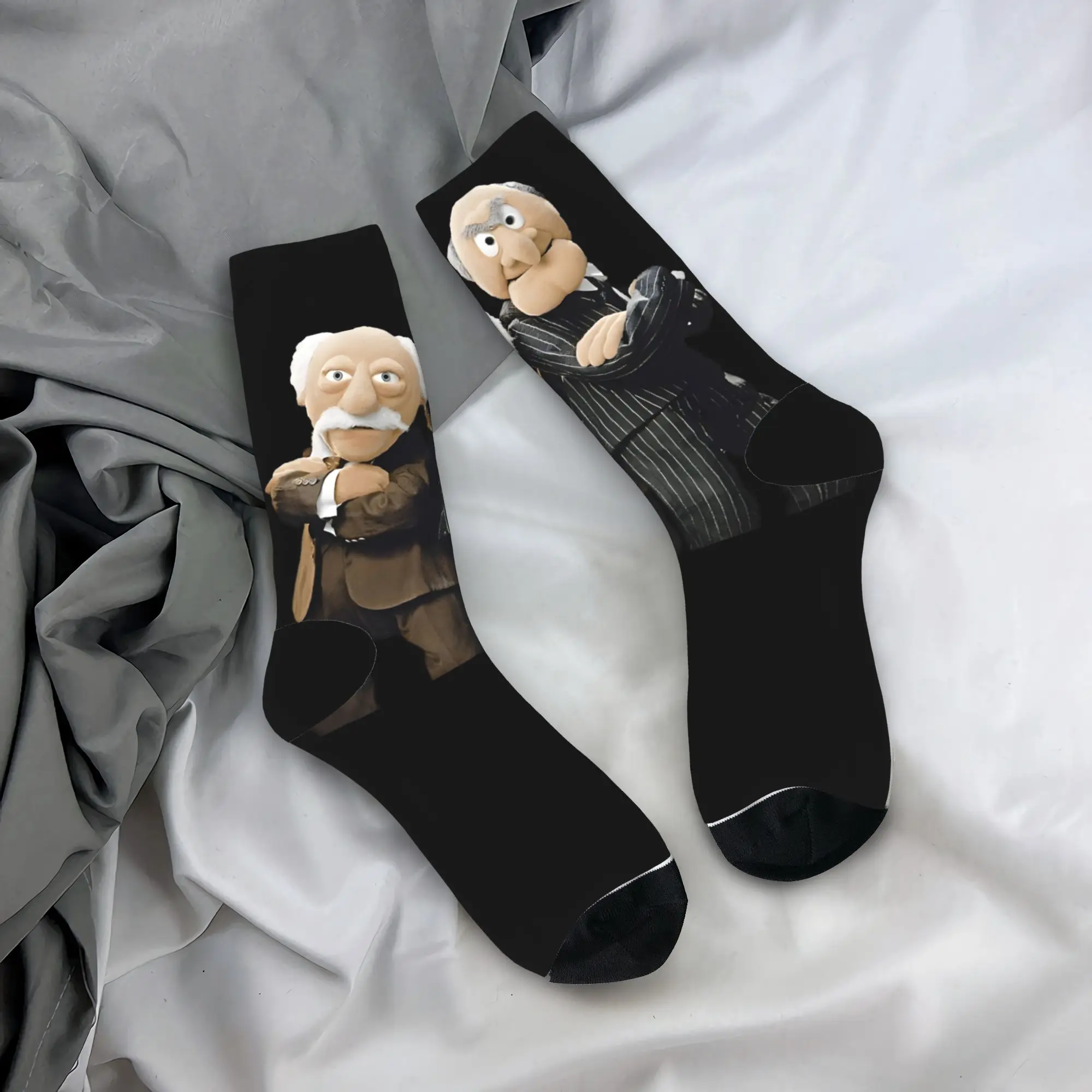 Statler and Waldorf Stockings Funny Meme  Novelty Socks Men Quality Socks Winter Skateboard Custom Non-Slip Socks Gift