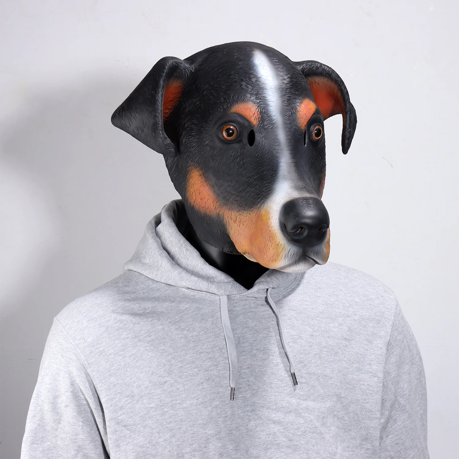 Niedliche Hundemaske Cosplay Lustige große Ohrhunde Tier Latex Helm Halloween Karneval Dress Up Bar Maskerade Party Kostüm Requisiten