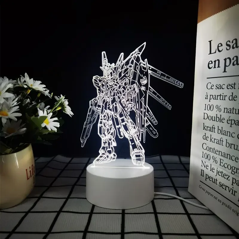 Mobile Suit Gundam Anime Peripheral Cartoon Night Light Bedroom Ambient Light Desktop Ornaments Decorative Gadgets Birthday Gift