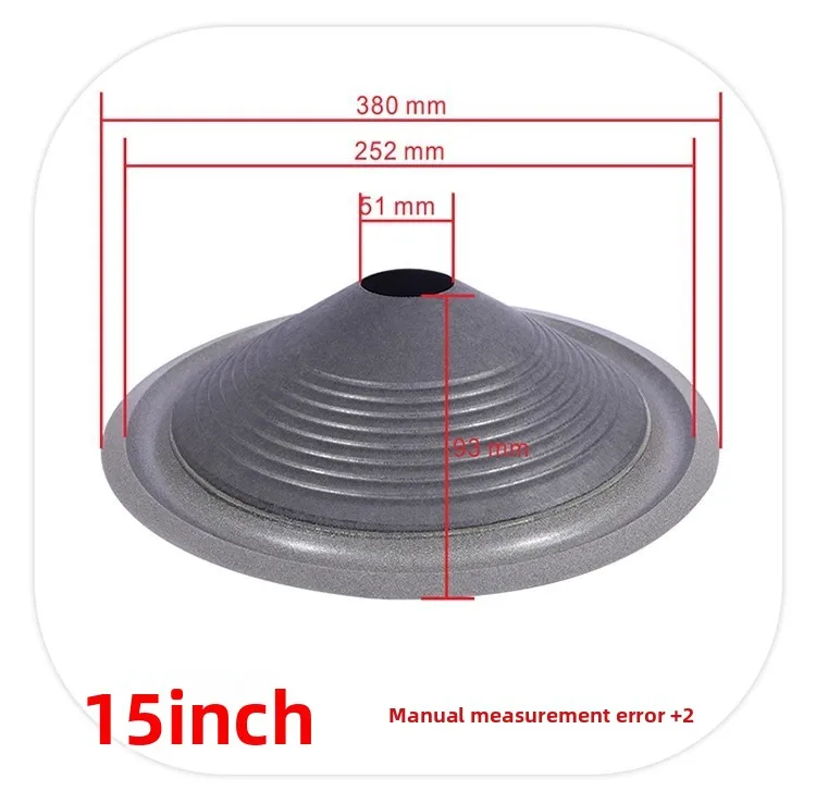 MW Audio 2PCS luidsprekerkoepel met schuimrubberen rand 4"-15", reparatieset voor woofermembraan
