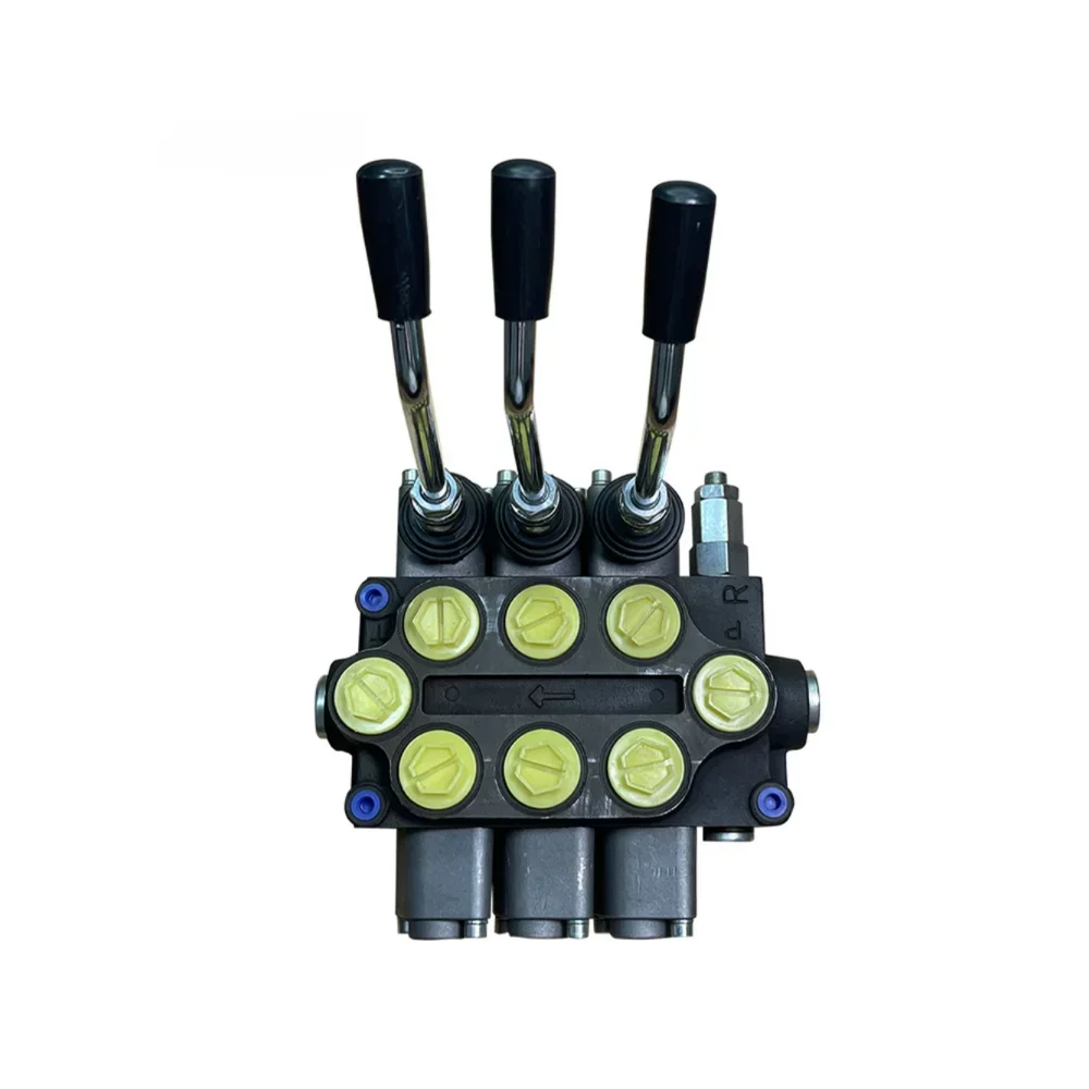 

Hydraulic multi-channel manual reversing bidirectional distribution valve controls single and bidirectional oil cylinder motor