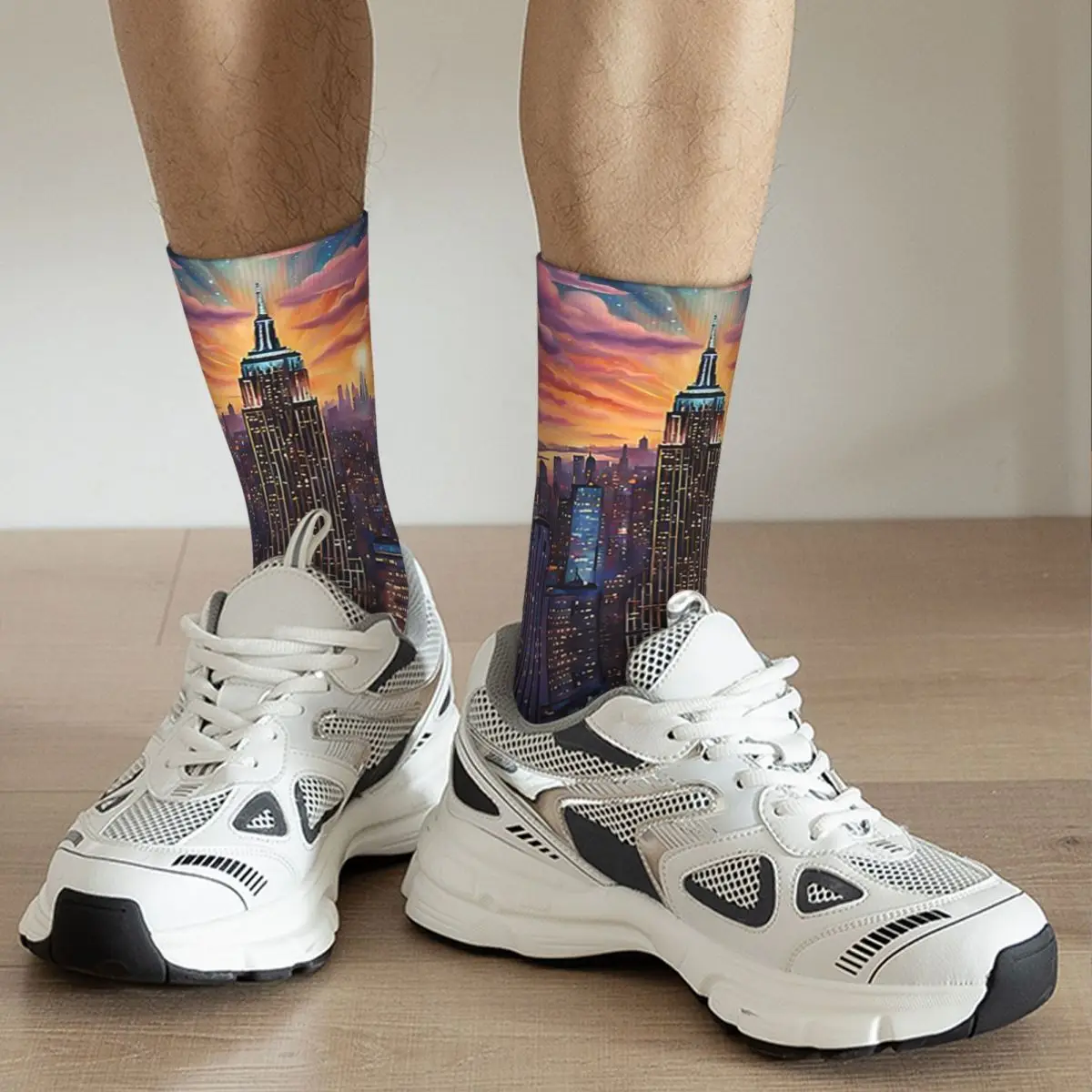 جوارب City Beyond Harajuku جوارب عالية الجودة لجميع المواسم جوارب طويلة إكسسوارات هدية عيد ميلاد الرجل والمرأة