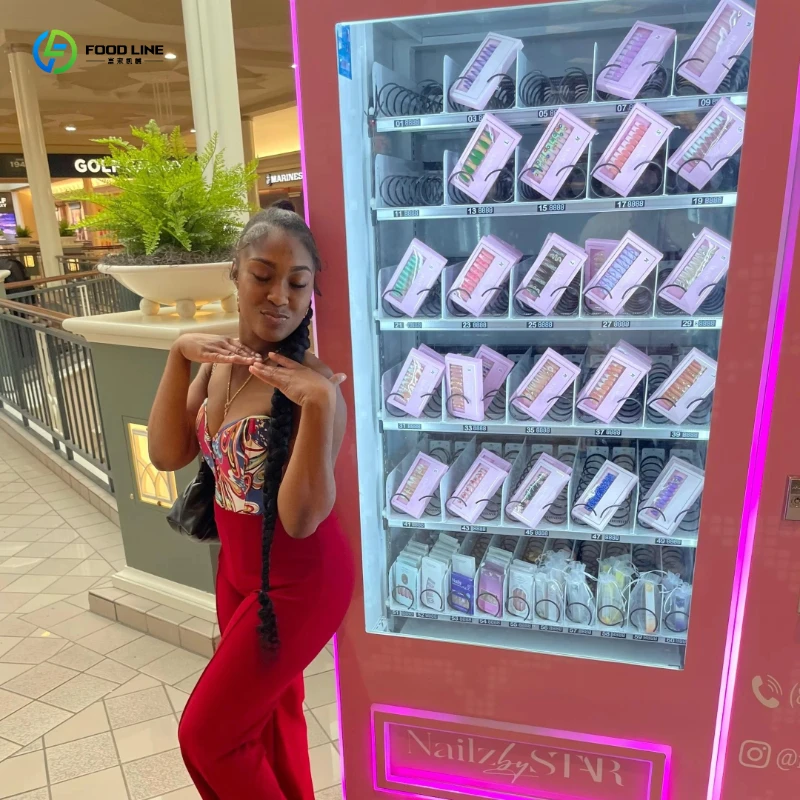Cosmetics Vending Machine, Automatic Replenishment Alert & HD Display for Salon, Gym, Clinic