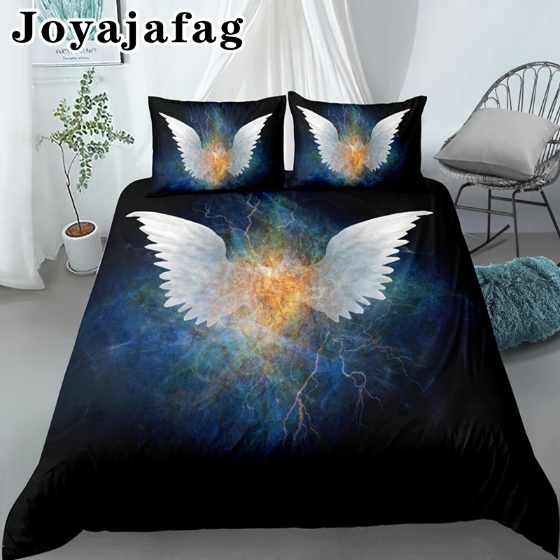 Single Double Bedding Set Psychedelic Angel Wings Queen King Duvet Cover With Pillowcase 2/3pcs Comforter Covers Home Textile