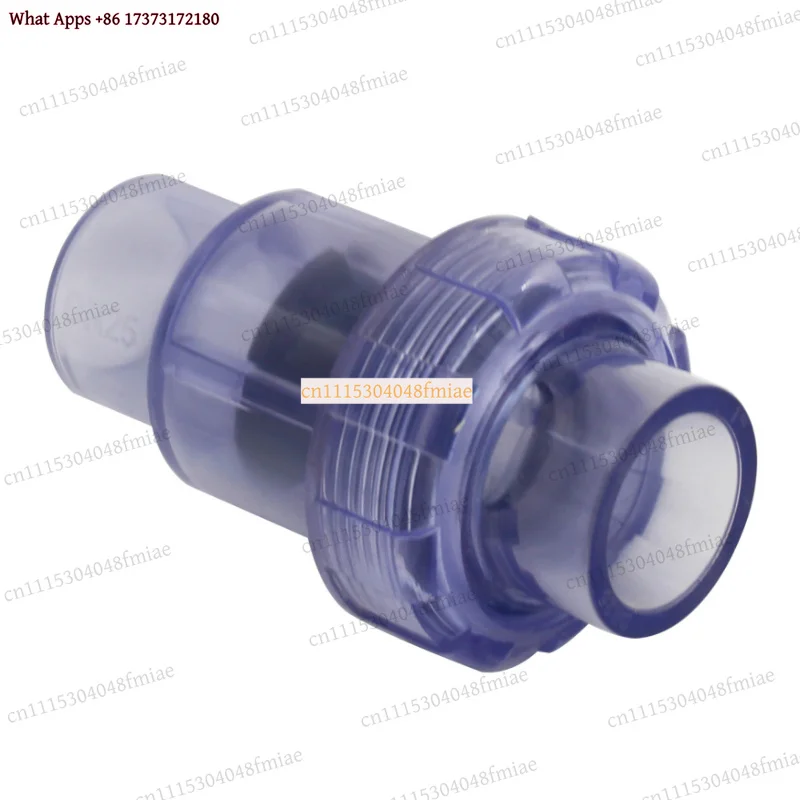 20 25 32 40 50 63mm Transparent UPVC Single Union Check Valve Non Return for Garden Irrigation Water Treatment Fish Tank