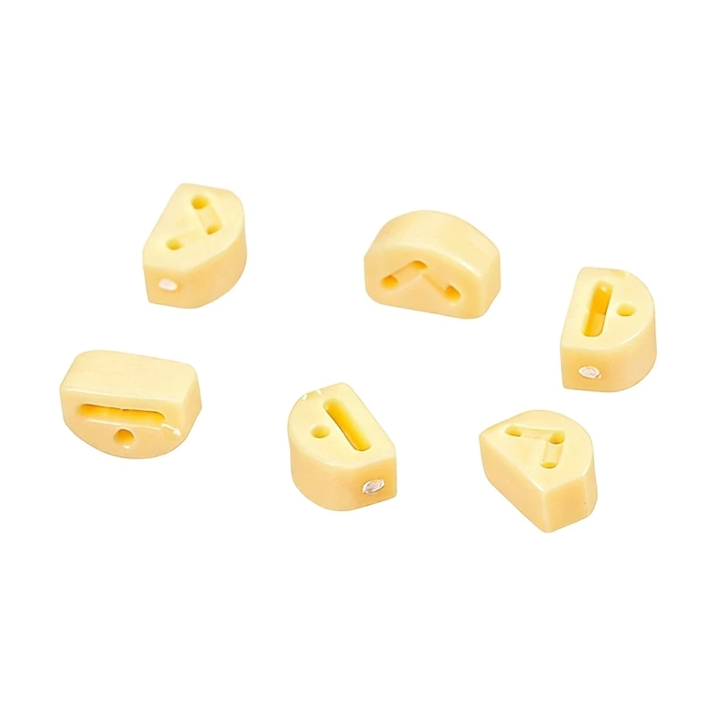 6Pcs Classical Guitar Rollers String Trees Guitar String Ties Bridge Beads Plastic String Retainer for Acoustic Guitar 4XBB