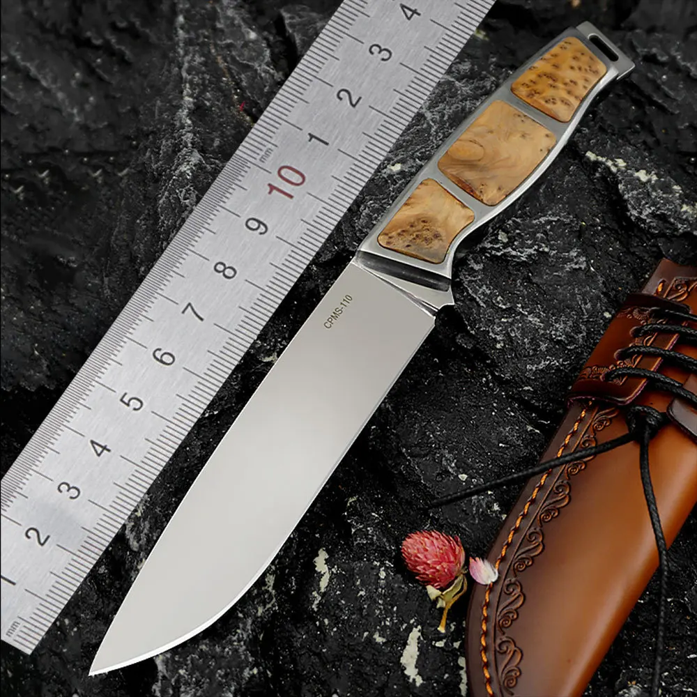

General Cliff Cypress Handle Outdoor Boutique Straight Knife Jungle Camping Adventure Portable Defensive Tactical Hunting Tool