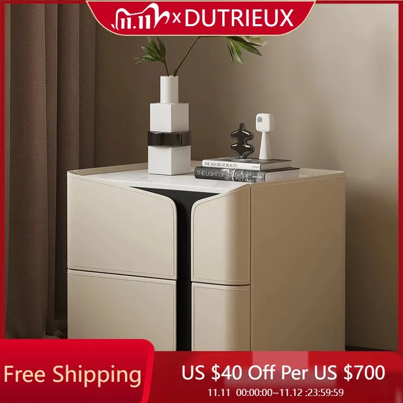 

Save Space Drawer Night Table Nordic Modern Aesthetic Italian Bedside Table Luxury Trendy Criado Mudo Lounge Suite Furniture