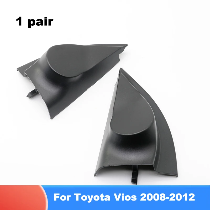 1 Pair Car Door Speaker Trim Panel Cover for Toyota Vios 2008-2012 Replacement Tweeter Triangle Trim