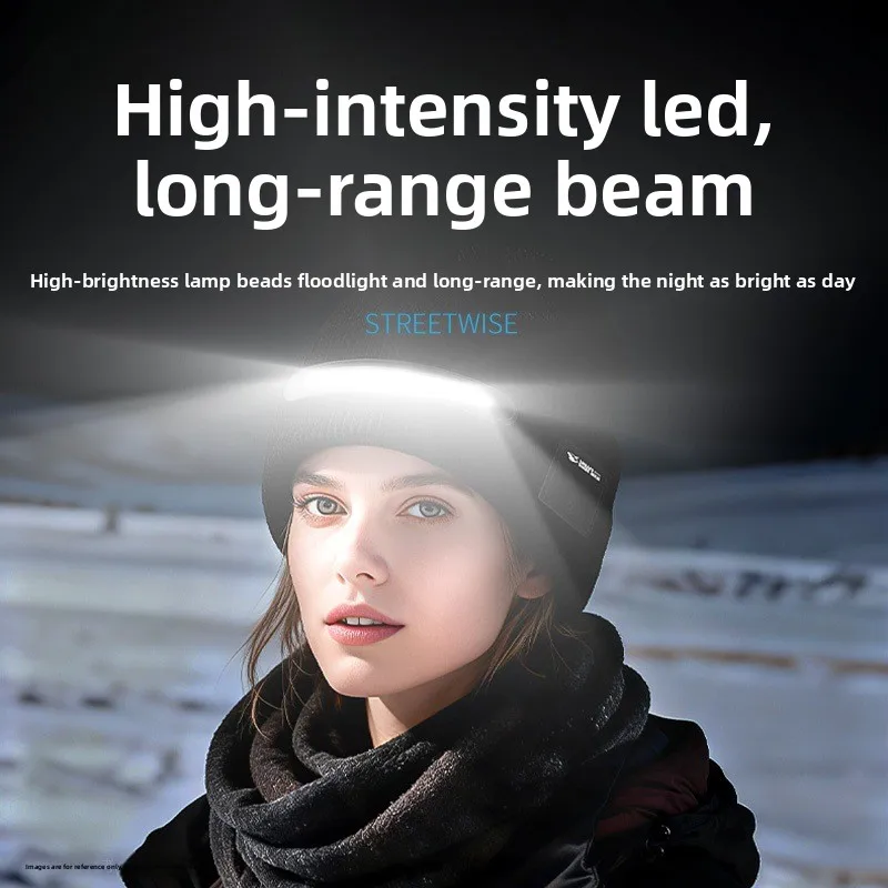 Smile Shark Outdoor Night Fishing Induction Hat Clip Light USB Rechargeable Headlamp for Riding Essential with Smart Sensor