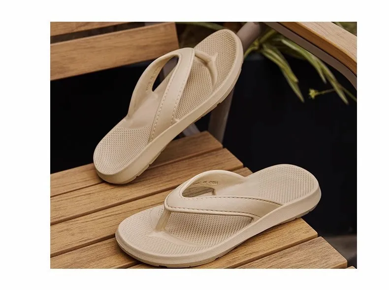 Weichsohlige Rutschfeste Casual Flip-Flops, Modische Paar-Sandalen, Vielseitige Sommer-Strand- und Badezimmer-Hausschuhe – Detail 12