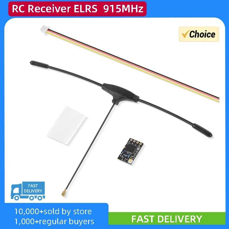 RC Receiver ELRS 915 915MHz ExpressLRS Receiver with T type Antenna Support Wifi upgrade for RC FPV Traversing Drones Parts