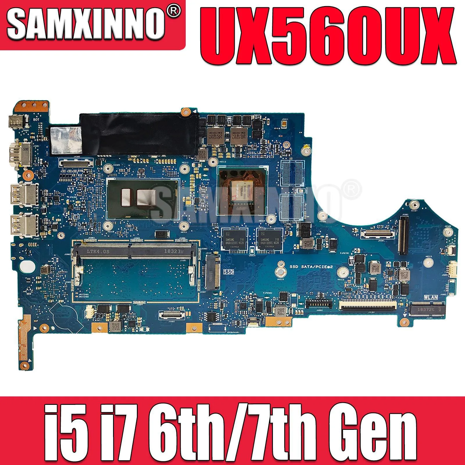 

SAMXINNO UX560UX Mainboard For ASUS Flip UX560UQ Q542UQK UX560UQK Q534UXK Laptop Motherboard with I5 I7 CPU V2G 8G RAM test ok