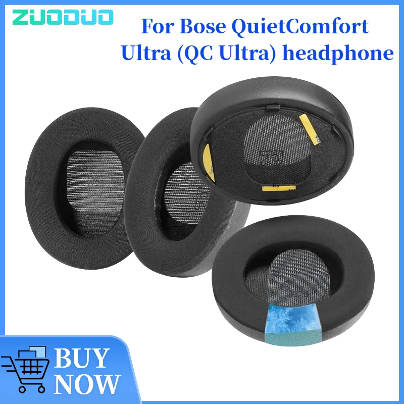 

ZUODUO Replacement Mesh / Ice gel / Leather Ear pads Fits for Bose QuietComfort Ultra (QC Ultra) Headphones