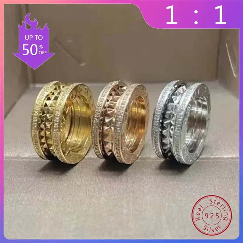 European and American Popular Exquisite Ring 925 Silver Party Fashion Classic Elegant Female Jewelry Holiday Gift