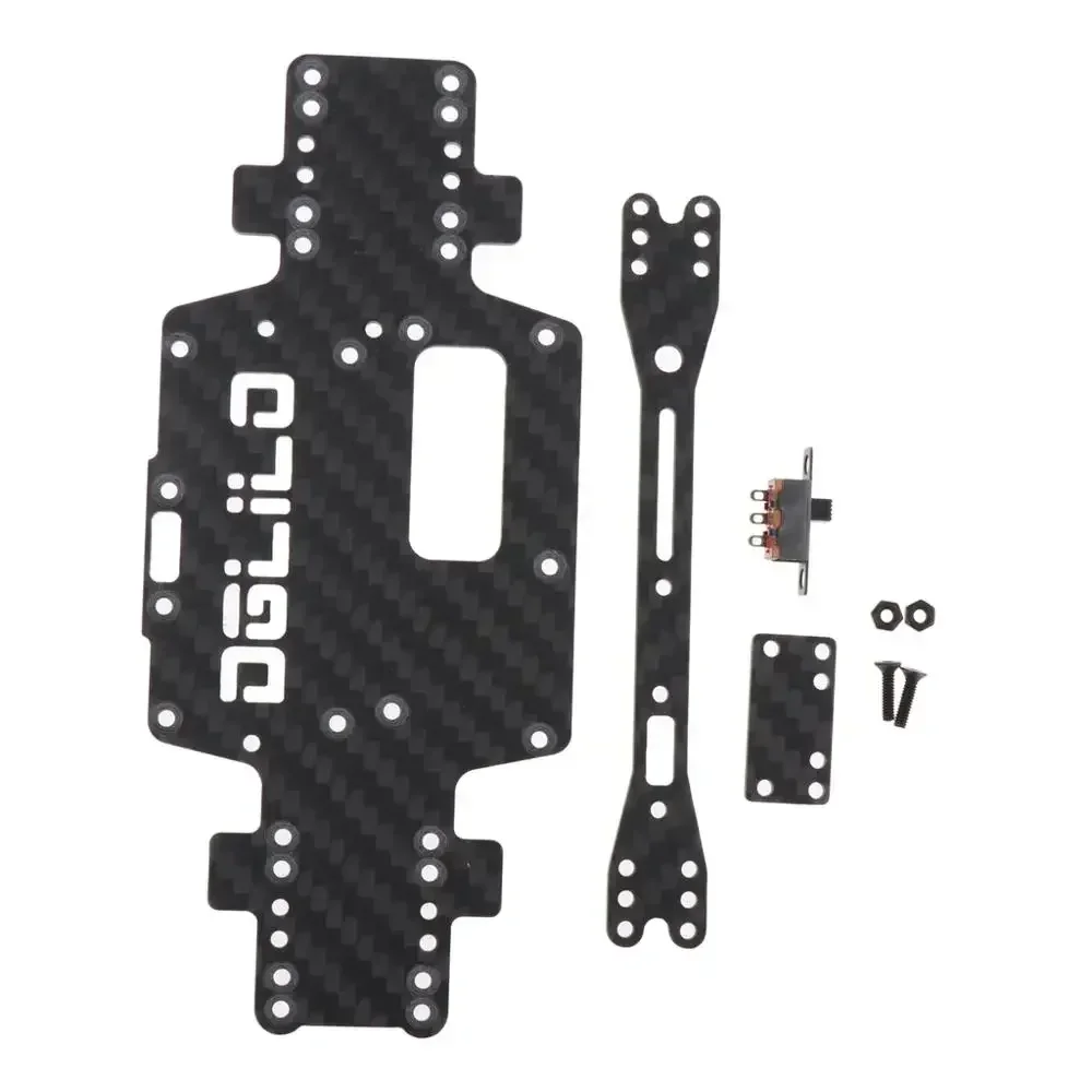 For Wltoys K969 K979 K989 K999 P929 P939 1:28 RC Car Spare Parts Upgraded Carbon Fiber Chassis Car Bottom Low Body Shell - view 2
