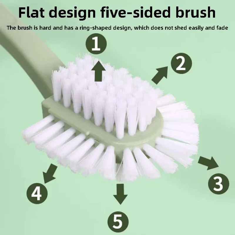 Five-sided shoe brush All-round household multi-function double-sided circular360Degree decontamination without dead ends