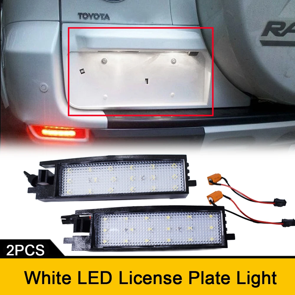 

18SMD LED Rear Gate License Plate Light Warning Tag Lamp Canbus For Toyota Avalon Aygo Auris Scion iM Corolla Scion iQ Rav4 MK3