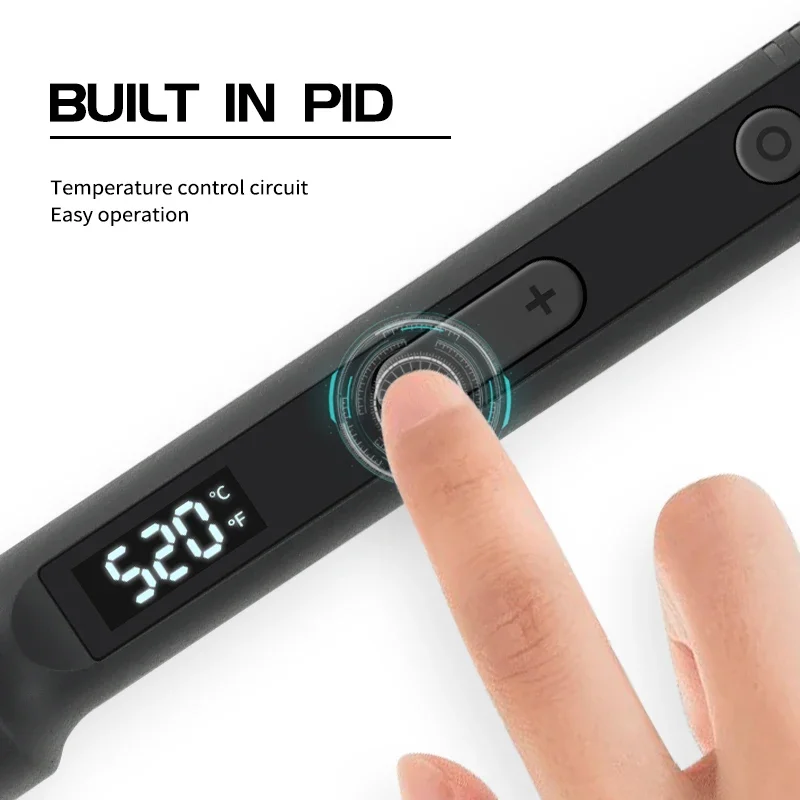 طقم مكواة لحام رقمية 100 وات مع تحكم في درجة الحرارة LCD، وقلم حرارة قابل للتعديل وأطراف سيراميك لإعادة صياغة الإصلاح الدقيقة