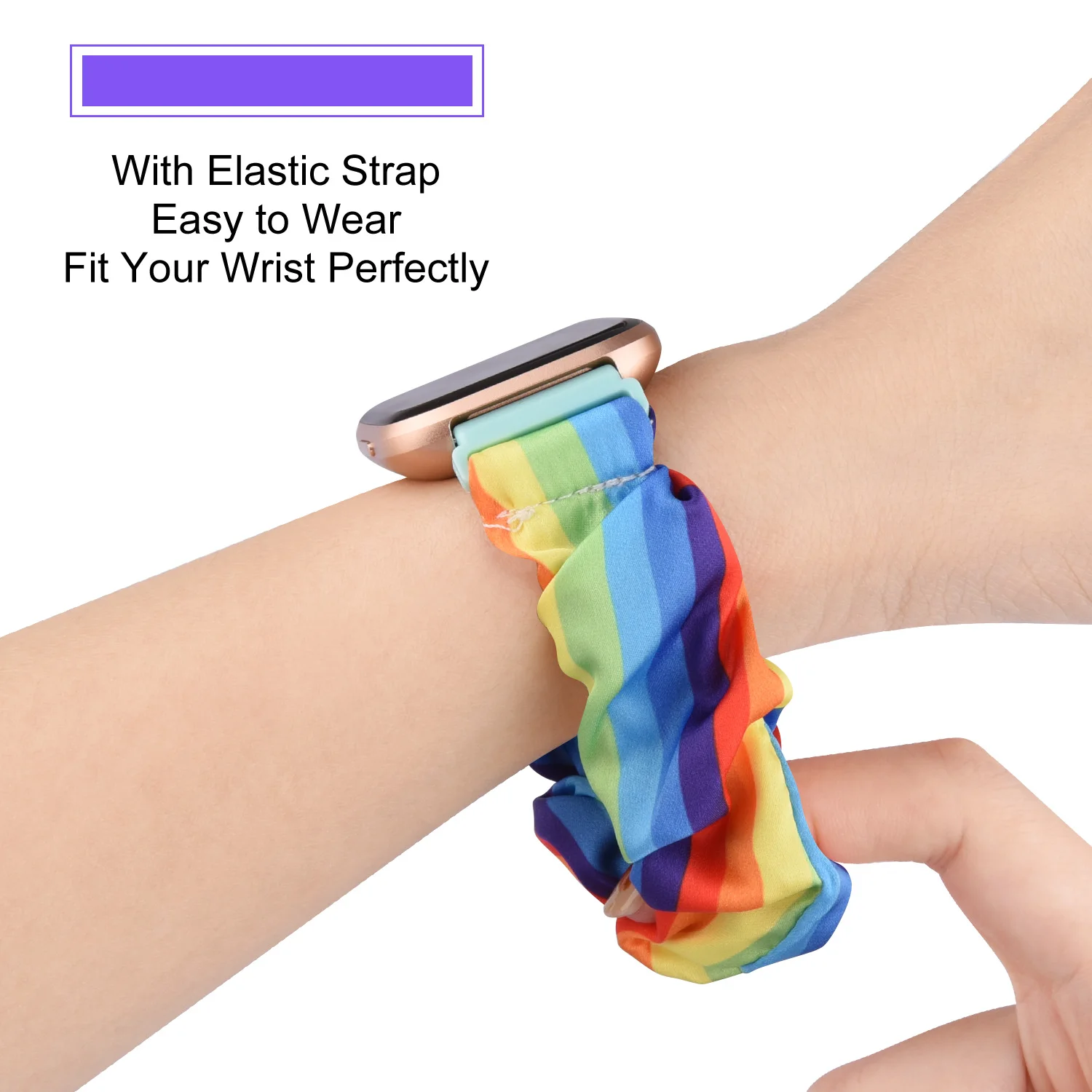 Scrunchie Elastic Strap Band For Fitbit Versa 2/Versa Lite Band Watchband Wristband Fabric Bracelet For Fitbit Versa SE Strap