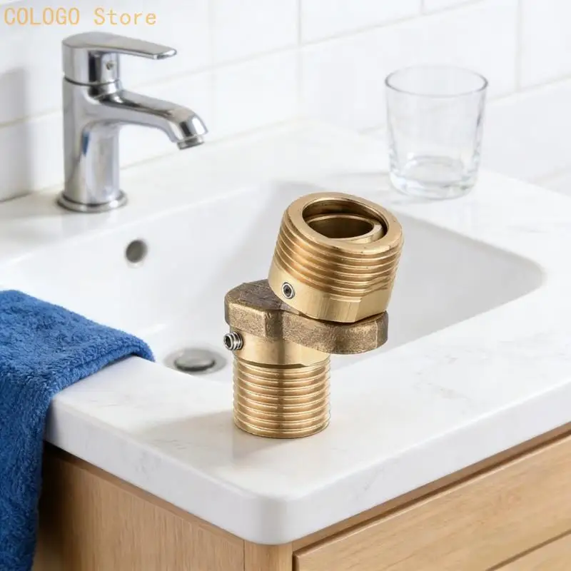 Wall Mounted Adjustment Shower Faucet Adapter Copper Angled Curved Foot D0LD