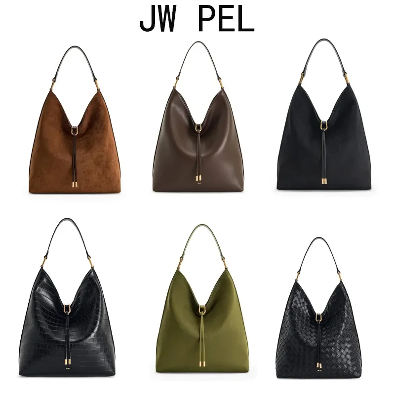 Large Capacity Tote Bag Designer Hobo Style Genuine Leather Bucket Shoulder Bag For Women Commuter Daily Use Handheld Purse