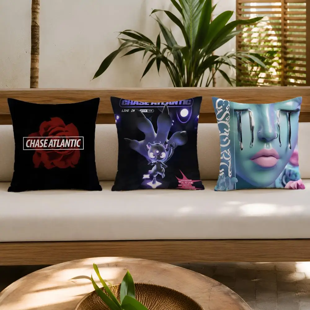 Band C-Chase A-Atlantic Cushion Cover Double-Sided Plush Sofa Cushion Covers Organic Breathable Invisible Zipper