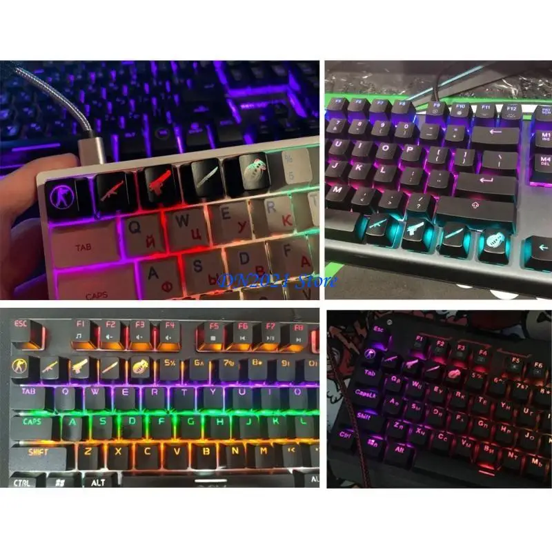 F3KE 5 Keys Mechanical Keyboard Replacement Accessories ABS Keycaps for Cherry MX