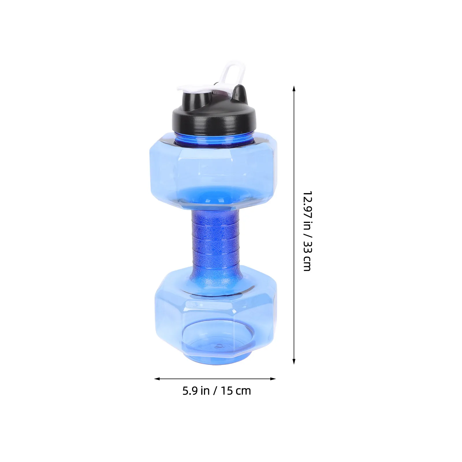 Dumbbell Shaped Water Bottle 2 Pack Portable Fitness Workout Sports Drinking Bottle for Gym and Travel