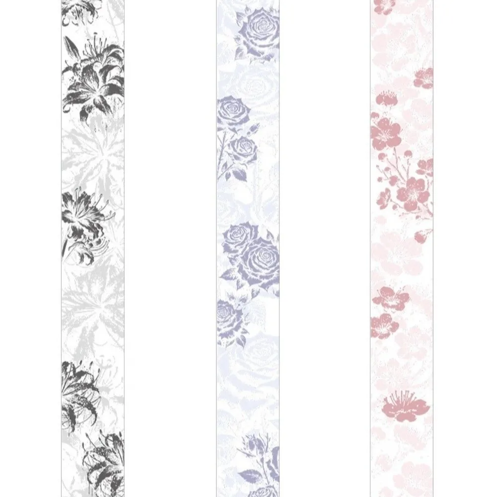 Decorative Adhesive Flowers Bloom Series Tape Japanese Stickers Masking Tapes Floral Landscape Tape Floral Patterns