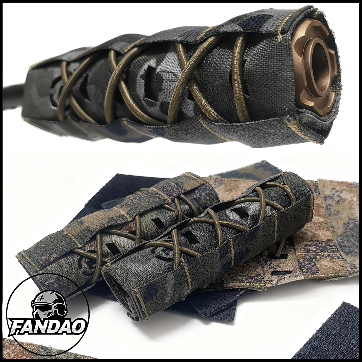 

Tactical Suppressor Cover (5.5/6.3/7in) Infrared-Proof Fabric Outdoor Hunting Combat Camouflage Muzzle Silence Protective Cover