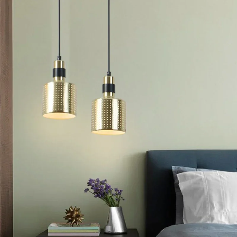 

Nordic Creative LED Pendant Lamp Hollow Golden Loft Bar Restaurant Decor Chandelier Bedroom Bedside Hanging Lights