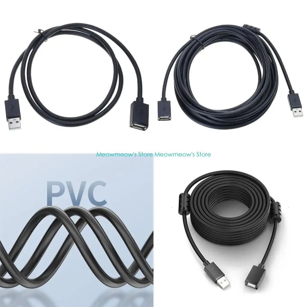 W91A USB 2.0 Extension Cable Male to Female Data Cord Extension Cable for Laptop USB