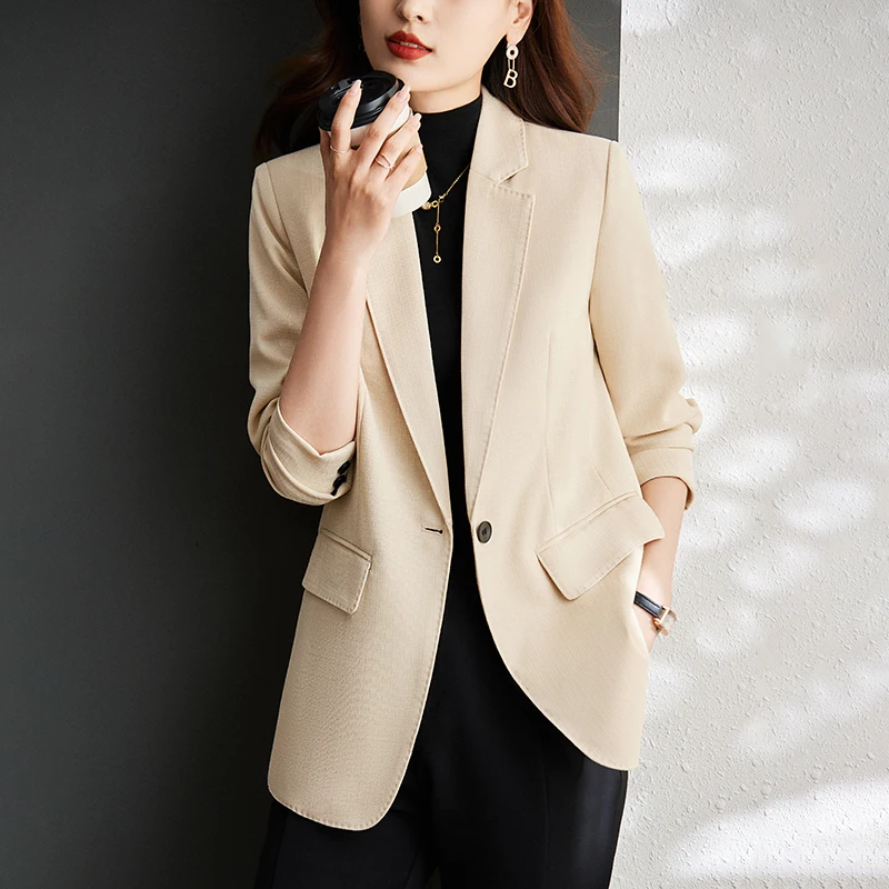 High-End Host Formeel Pak voor Vrouwen Herfst/Winter Blazer Omroep Examen Outfit Koreaanse Commuter Professioneel Pak Hoge kwaliteit