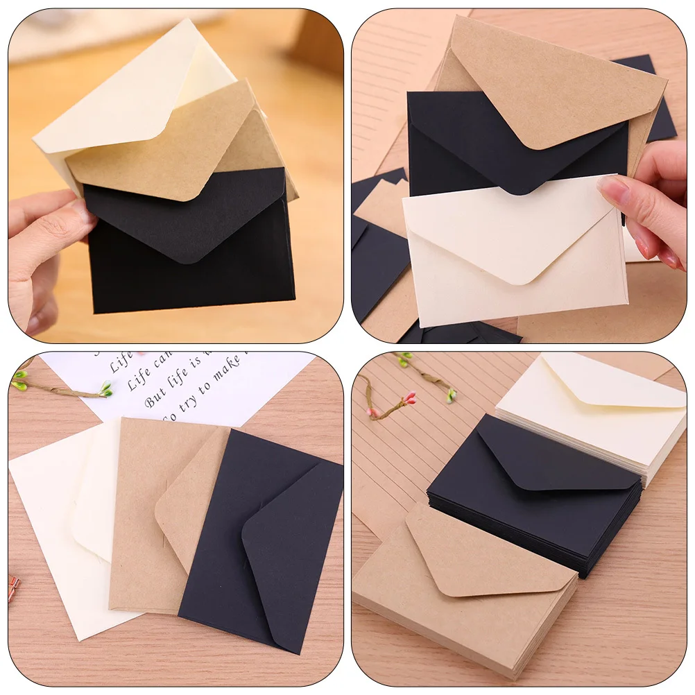

30Pcs Small Envelopes Vintage Kraft Paper Design for Love Letters Keepsakes DIY Crafts Decoration Adorable Envelope Collection