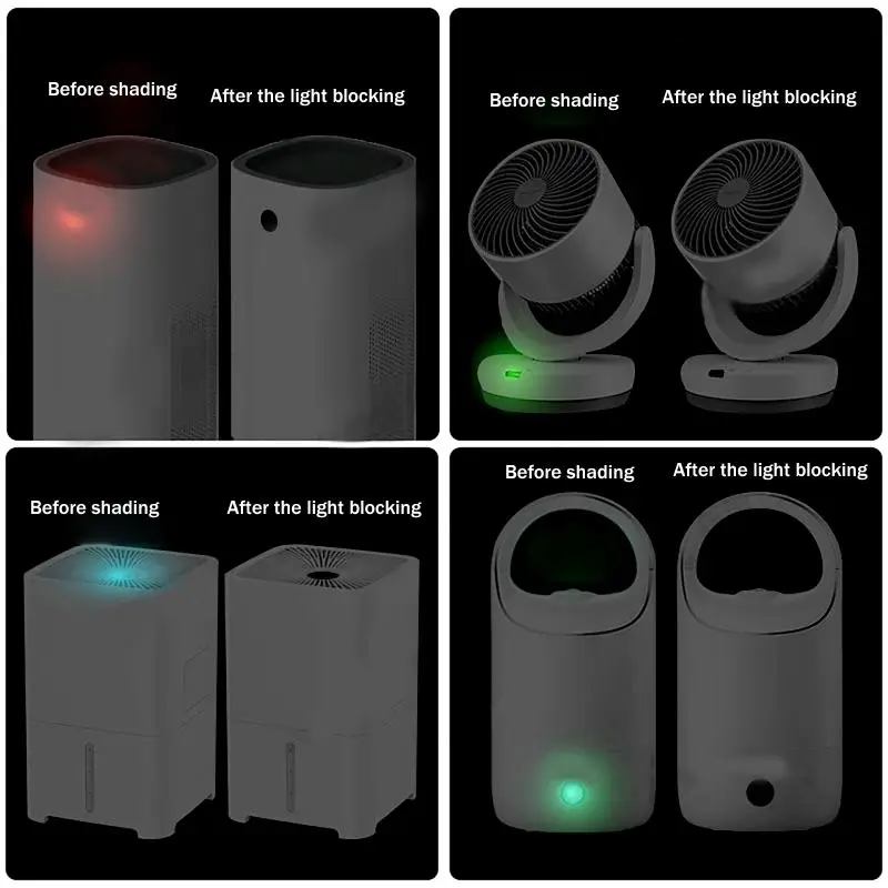100pcs Black Light-Blocking Stickers For VR Glasses AI Intelligent Glasser Record Video Shading Sticker Privacy Stickers