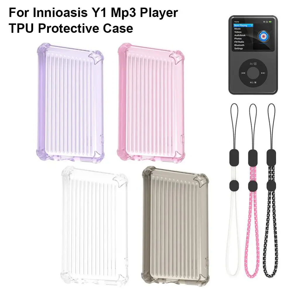 TPU Clear Protective Case For Innioasis Y1 MP3 Player Anti-Scratch Shockproof Transparent Protection Shell Cover