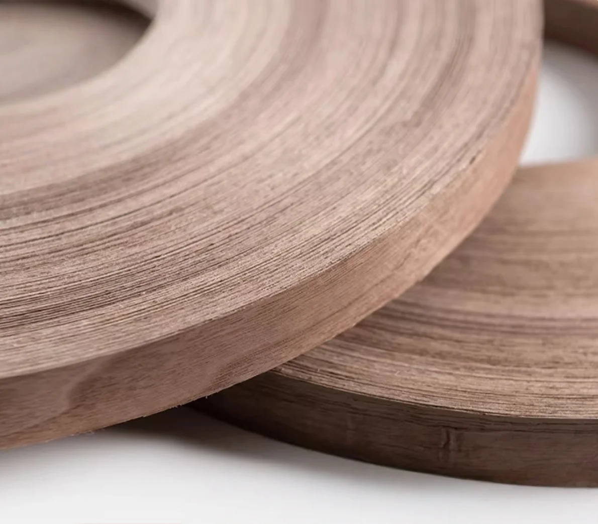 200meters/roller  width:25mm T0.5mm Natural Black Walnut Wood Veneer Edge Banding