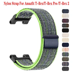 Nylon Trail Loop Strap For Huami Amazfit T-Rex 2 Smart Watch Band Sports Bracelet For Xiaomi Amazfit T-Rex /T Rex Pro Wristband