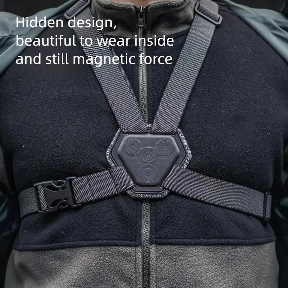 SUREWO Magnetic Quick Release Invisible Chest Strap For Gopro 13 12 DJI Action 6 5 pro 4 nsta360 Ace Pro Pro2 Camera Chest Mount