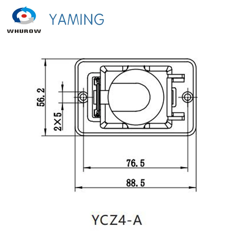 400V 7 Pins Electromagnetic Switch Starter On Off 15A With Protection Cover Waterproof Momentary Reset Push Button YCZ4-A