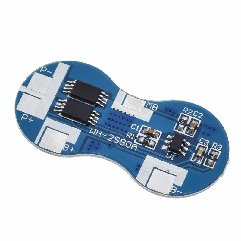 2 strings 7.4V 4A 18650 lithium battery protection board dual string protection chip 8.4V overcurrent overshoot 4A
