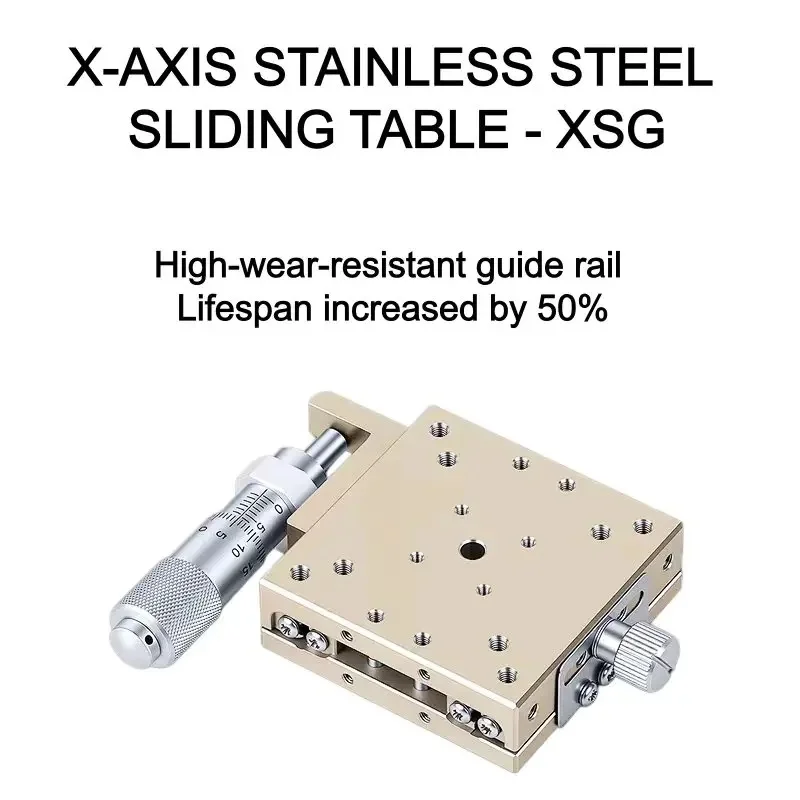 High Precision XY-Axis Cross Rail Linear Stage Manual Displacement Platform with Linear Bearing for Trimming - XYSG60/XYSG70/XYS