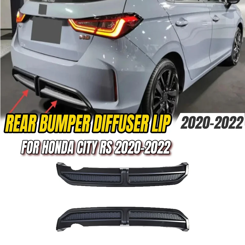 

For Honda City RS 2020-2022 Rear Bumper Lower Lip Spoiler Hatchback Rear Valance Diffuser Splitter Styling Body Kit