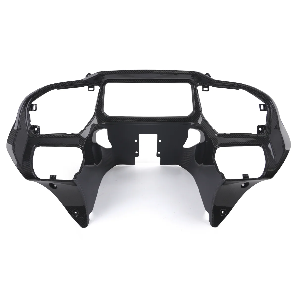 Glossy 3K Twill Carbon Fiber Black Instrument Liners & Fairing Dash Board Trim for Touring CVO Road Glide ST 2023-2025