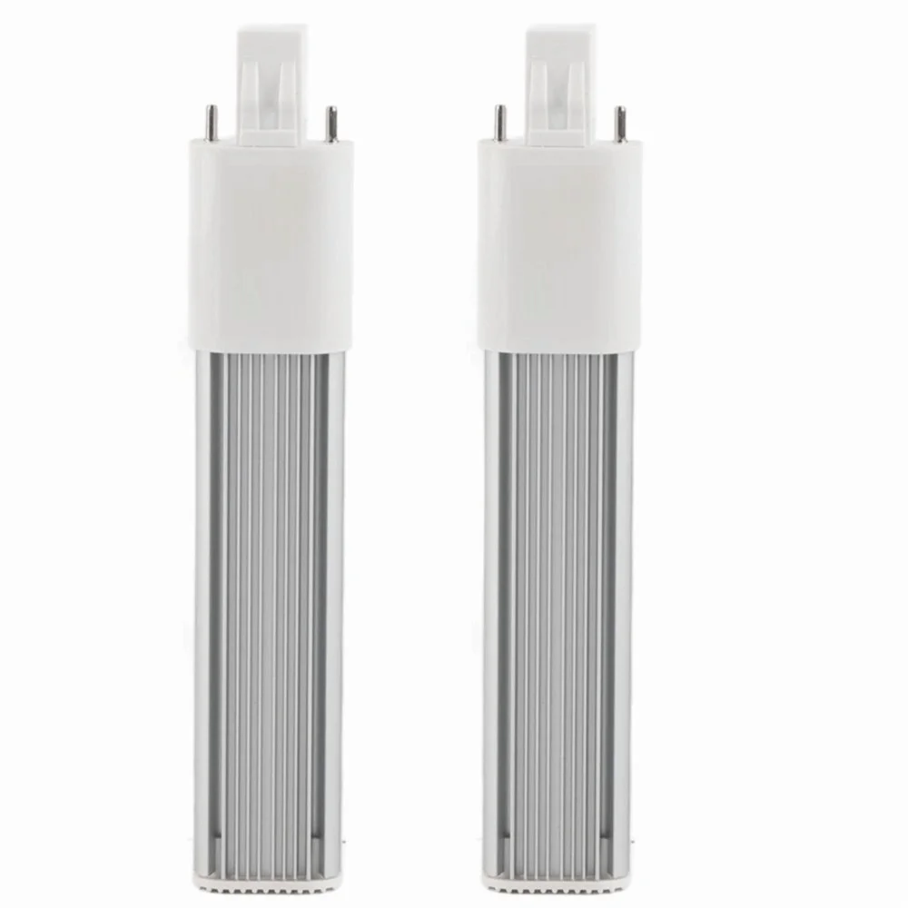 2 Pack Easy Installation G23/GX23 LED Bulb 2-Pin AC 85-265V PL Horizontal Lamp 600LM 30 LED LED Tube Light Display Lighting