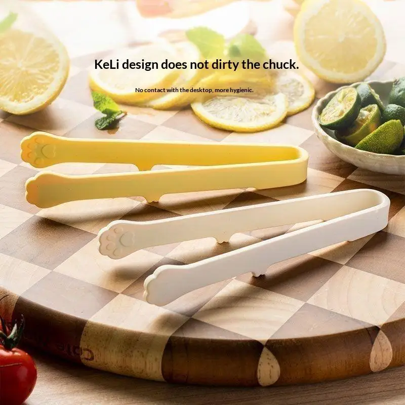 Cute Cat Paw Silicone Food Tongs Multicolor Food-Grade Kitchen Gadgets For Fruit Salad Ice Cube Practical Kitchen Accessories