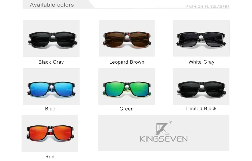 KINGSEVEN Sport Polarisierte Sonnenbrille Männer Frauen UV400 Objektiv Retro Rechteck Fashion Square Rahmen Brille Radfahren Brillen – Detail 3