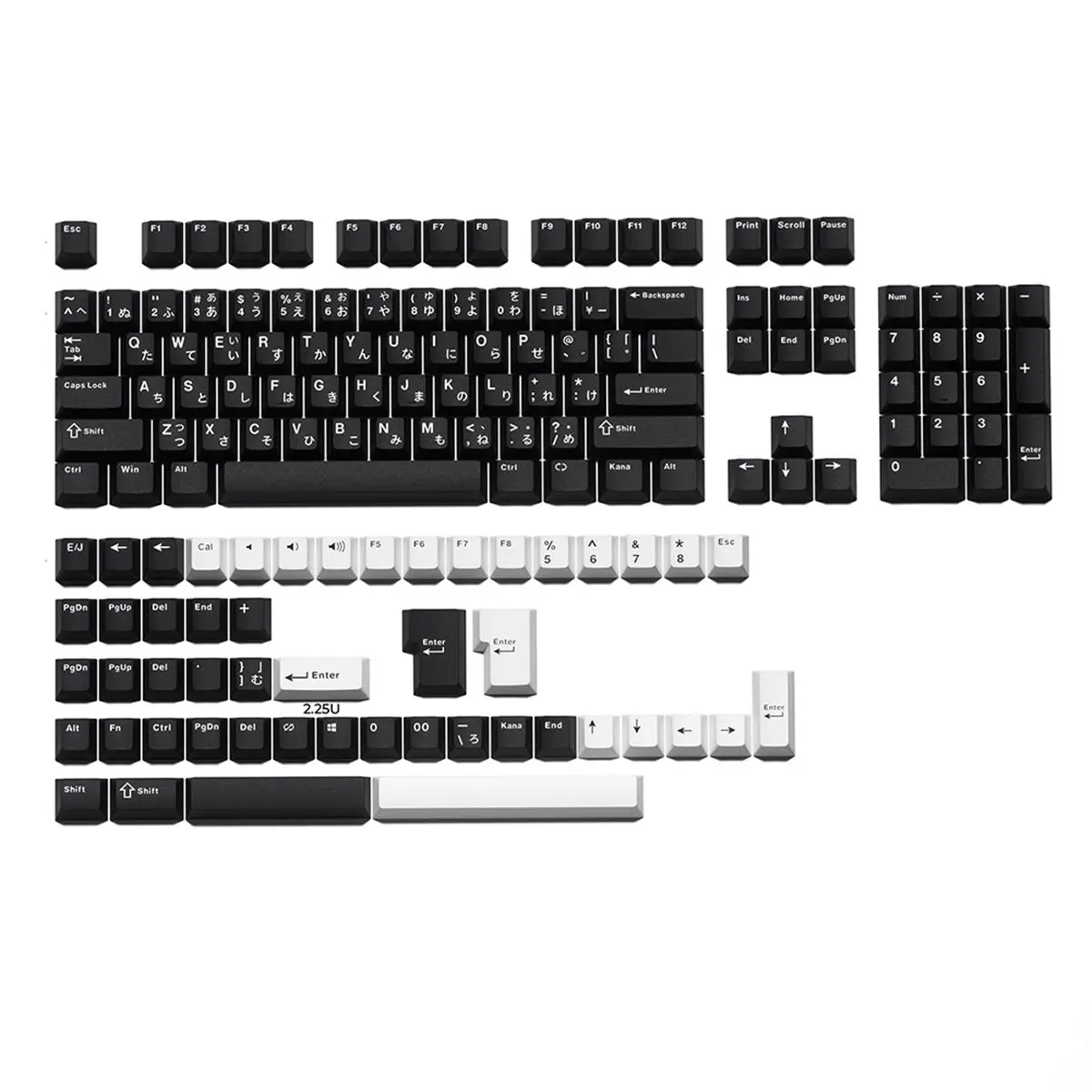 AA80 Japanese Layout Keycaps PBT Shot 153-Key Mechanical Keyboard Keycap Set for MX Switches Replacement Kit