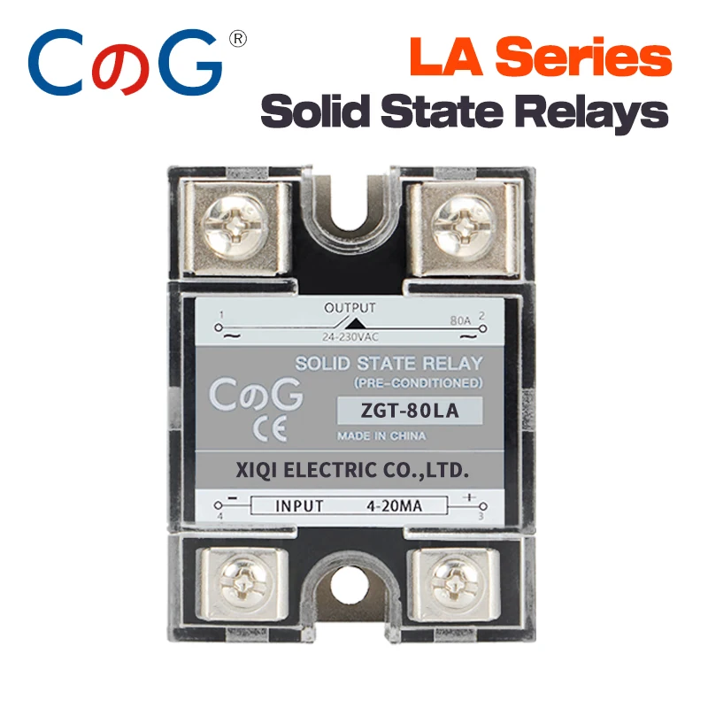 CG 80A 100A LA Single Phase Linear Proportional Controller Input 0-10V or 4-20mA Voltage Type For Equipment Solid State Relay